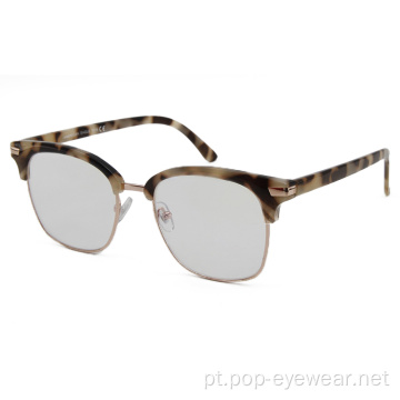 Óculos de sol femininos com combinação de metal de boa qualidade para venda